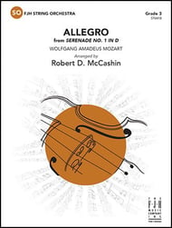 Allegro from Serenade No. 1 in D Orchestra sheet music cover Thumbnail